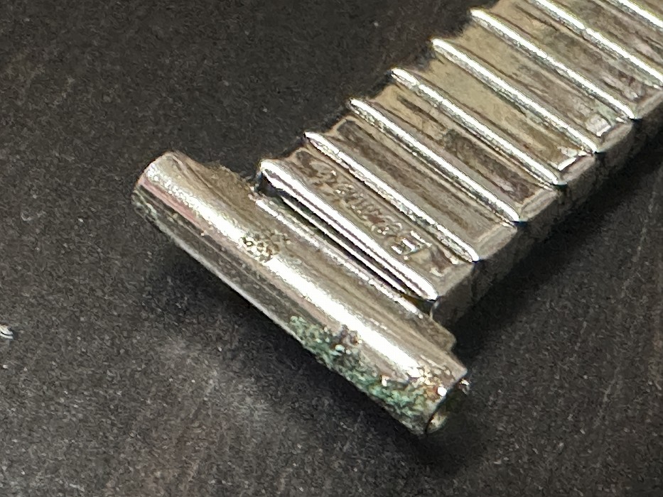 108175 Bambi 腕時計ベルト 18mm 銀メッキ 銀色 