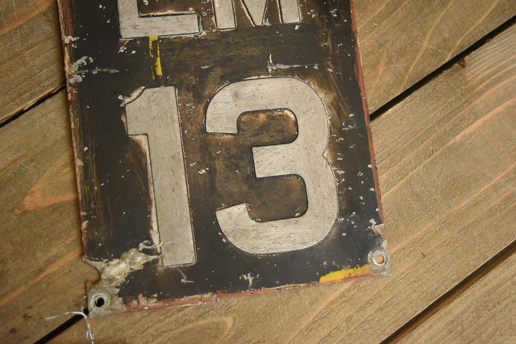 104155 UK ヴィンテージ 英国 ナンバープレート アルミ製