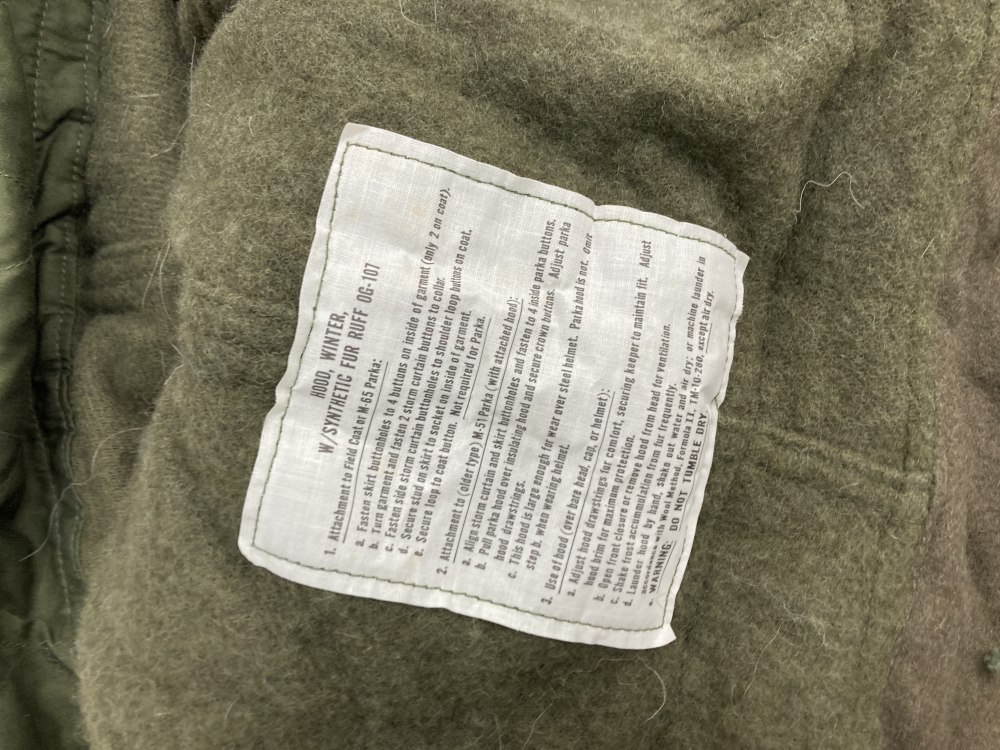 109269 [TF]  VINTAGE 65s US ARMY「M65 FISHTAIL PARKA」FULL SET フィッシュテールパーカー ヴィンテージ モッズコート