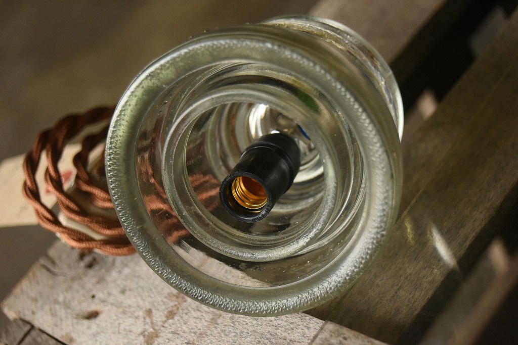 104759 インダストリアル ガラスインシュレーター ランプ 照明 USA 碍子 i005C