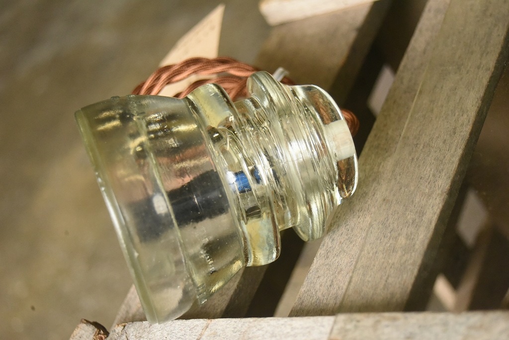 104759 インダストリアル ガラスインシュレーター ランプ 照明 USA 碍子 i005C