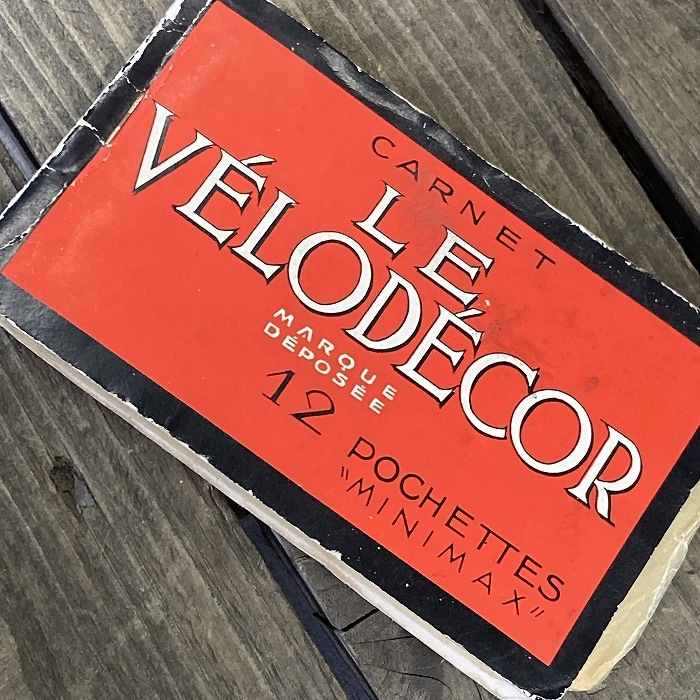 106362 ヴィンテージ 「CARNET LE VELODECOR」 トランスファー 自転車 フランス製