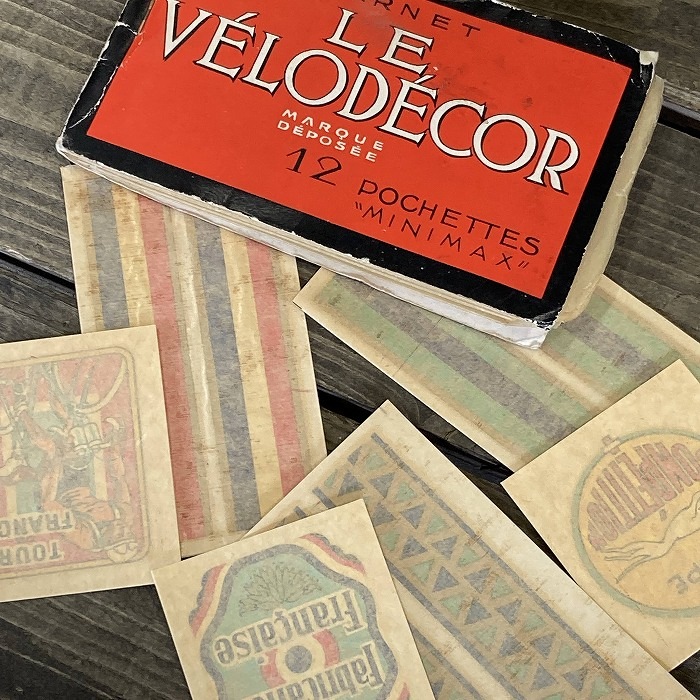 106362 ヴィンテージ 「CARNET LE VELODECOR」 トランスファー 自転車 フランス製
