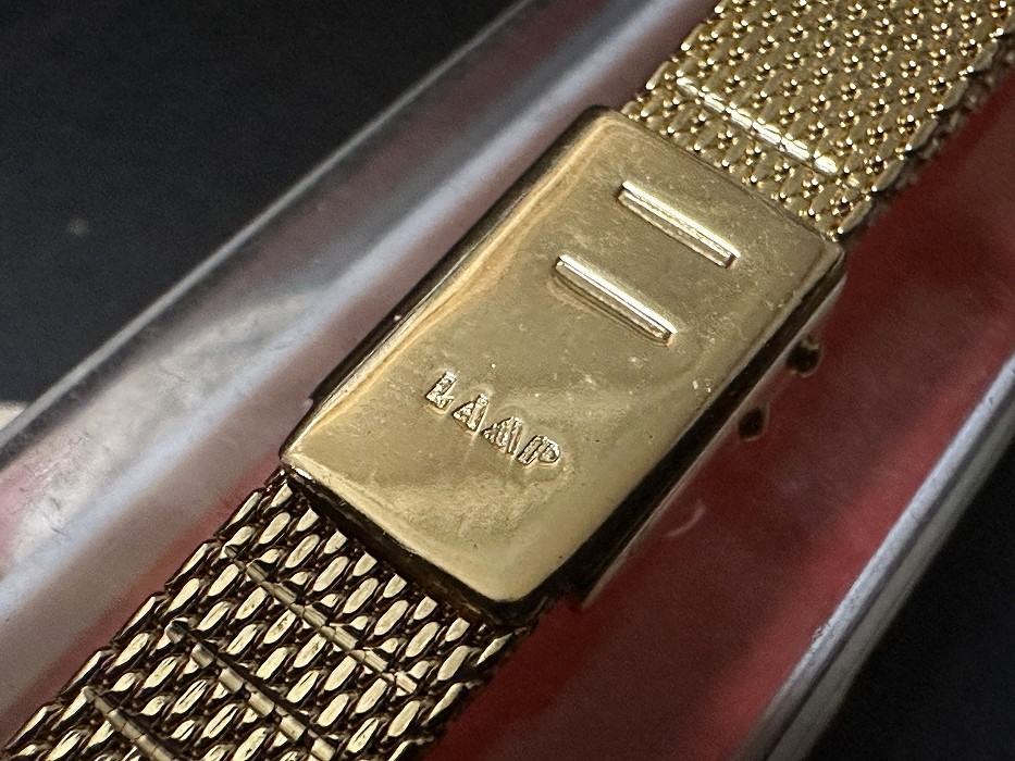 108177 LAMP 腕時計ベルト 15mm 金メッキ 金色 蛇腹 DEAD STOCK