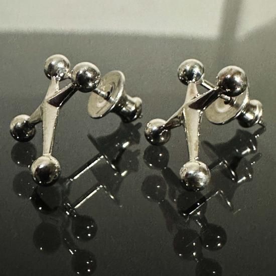 SL-110 「SPACE LAB」 シルバースタッドピアス 10%ポイントバック
