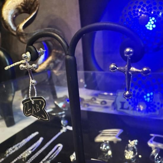 SL-110 「SPACE LAB」 シルバースタッドピアス 10%ポイントバック