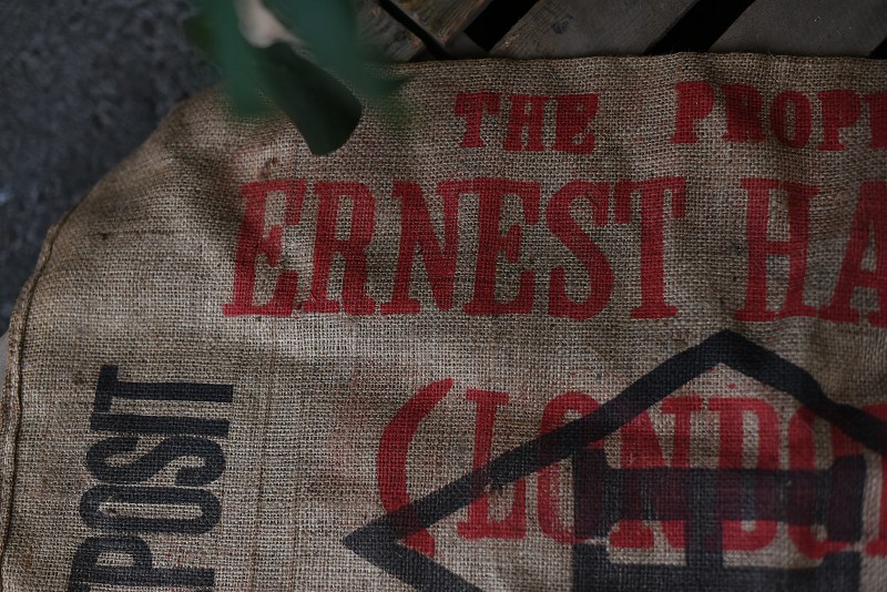 105656 ヴィンテージ 麻袋 麻 ジュート 「ERNEST HAMMOND SPITALFIELDS 