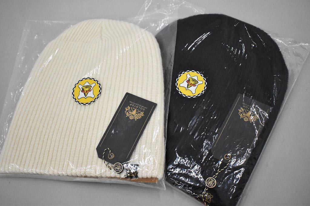 英国 「GOLDTOP」「100% Merino Wool Mechanics Hat」 メリノウールビーニー COLOR:WHITE / BLACK