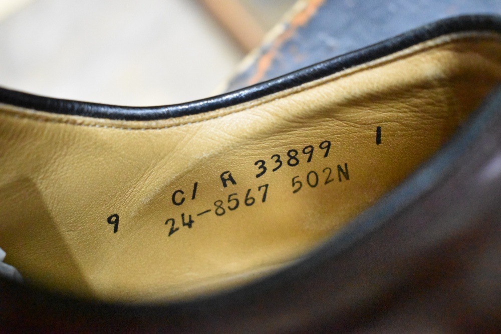 109918    内羽根 レザーシューズ  「Johnston & Murphy Aristo craft」オックスフォード 9