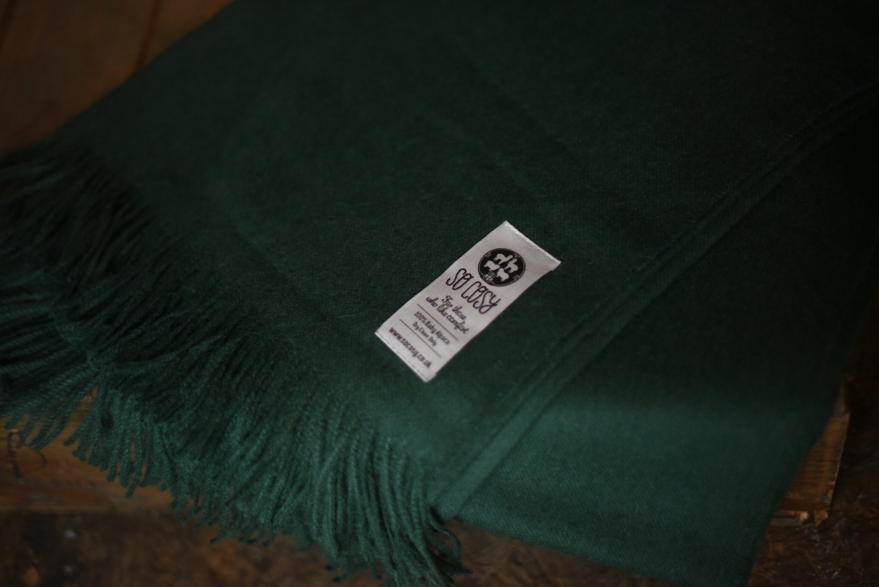 英国 So Cosy ブランケット 100 ベビーアルパカウール ブリティッシュレーシング グリーン すべての商品 Innocent Online Shop England