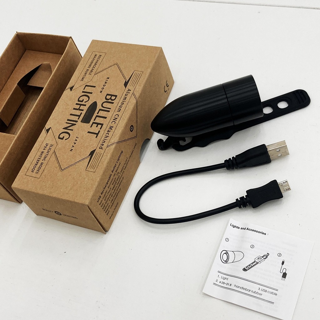 RINDOW Bullet Lighting 砲弾型LED充電式ライト ブラック