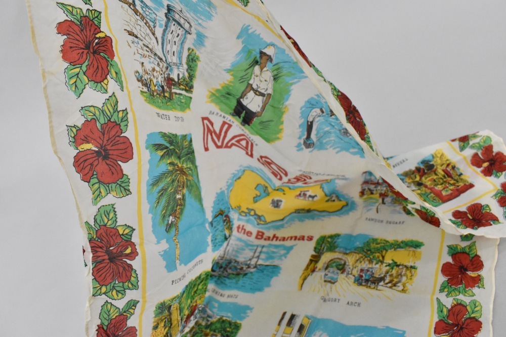 108766 ヴィンテージ 中判 スーベニア スカーフ  Souvenir scarf