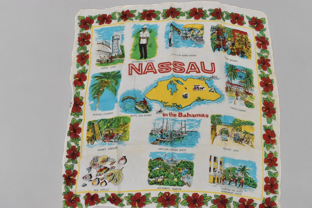 108766 ヴィンテージ 中判 スーベニア スカーフ  Souvenir scarf