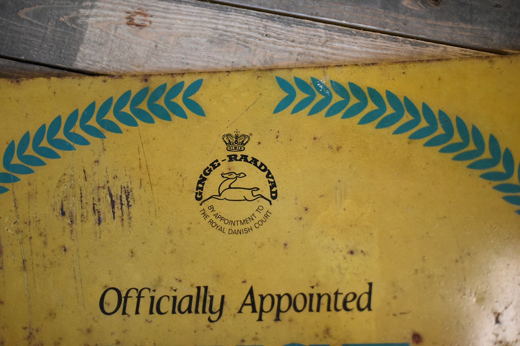 206 ヴィンテージ　「officially appointed GINGE」　アイアン製看板　 MADE IN ENGLAND