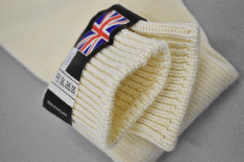 英国 「GOLDTOP」「80% Wool Seaboot Socks」 ウール80% シーブーツソックス COLOR：WHITE