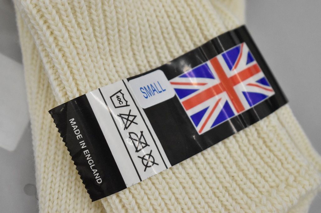 英国 「GOLDTOP」「80% Wool Seaboot Socks」 ウール80% シーブーツソックス COLOR：WHITE