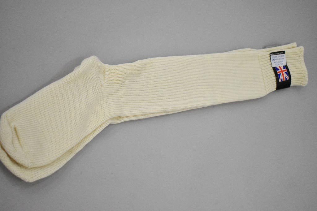 英国 「GOLDTOP」「80% Wool Seaboot Socks」 ウール80% シーブーツソックス COLOR：WHITE