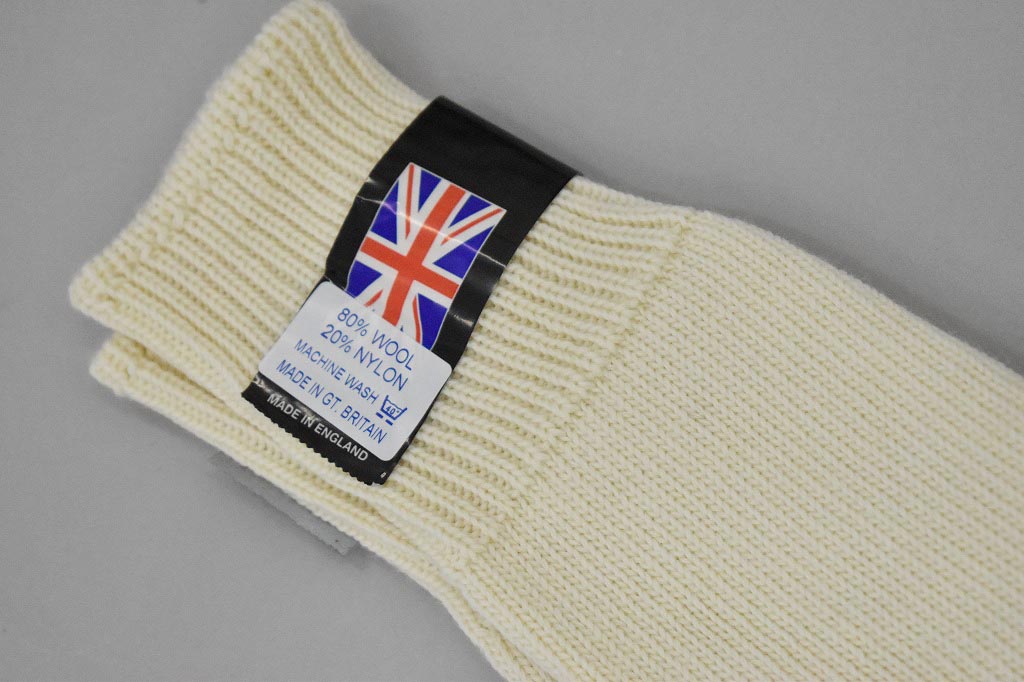 英国 「GOLDTOP」「80% Wool Seaboot Socks」 ウール80% シーブーツソックス COLOR：WHITE