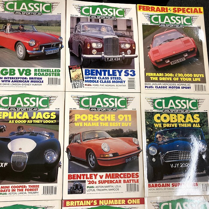 B1506 「CLASSIC AND SPORTSCAR」1993  12冊SET 英国旧車雑誌