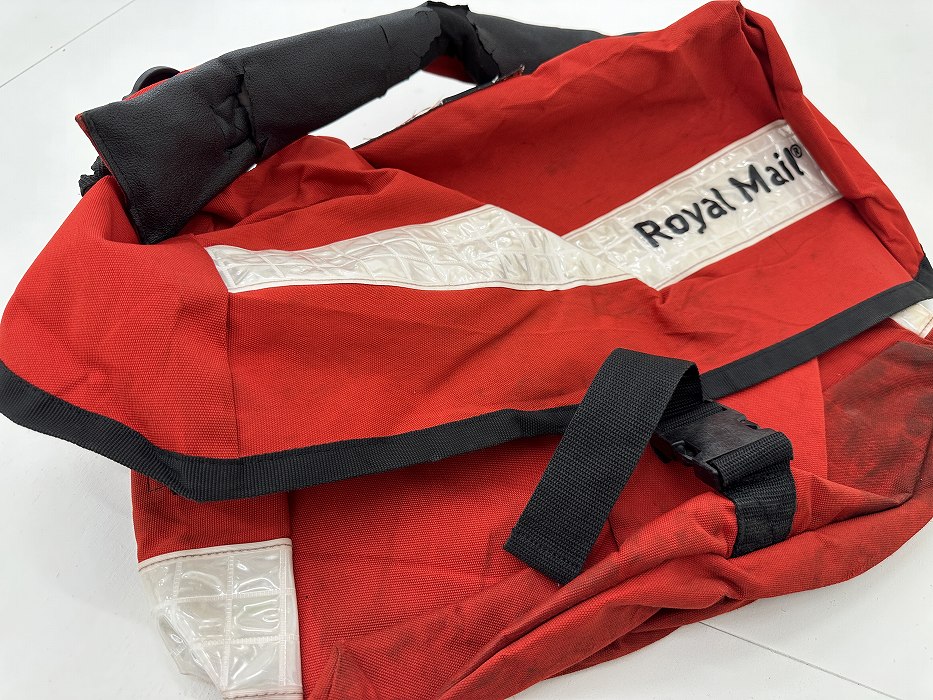 107535 コンディションB ヴィンテージ 英国 「ROYAL MAIL」 ロイヤルメール メッセンジャーバッグ ホワイトリフレクター