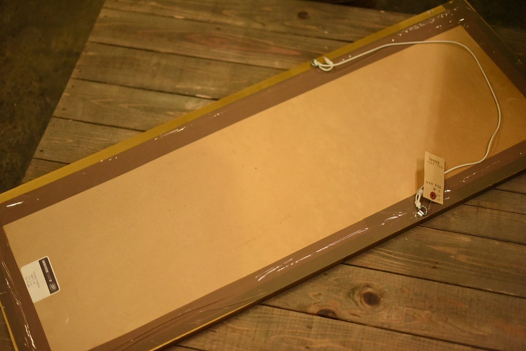 103932 ヴィンテージ　「BOOTS」　大型　ゴールド　レリーフ　ミラー