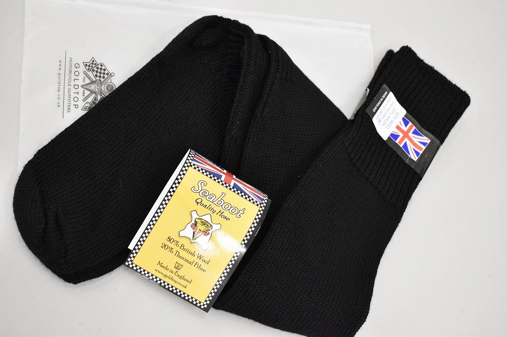 英国 「GOLDTOP」「80% Wool Seaboot Socks」 ウール80% シーブーツソックス COLOR：BLACK