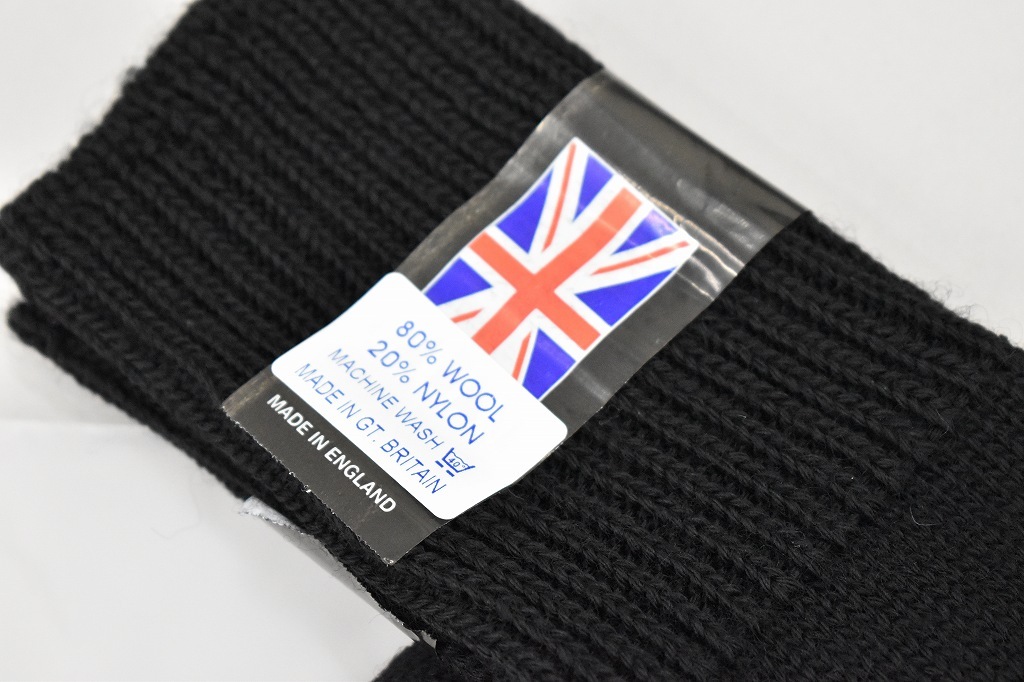 英国 「GOLDTOP」「80% Wool Seaboot Socks」 ウール80% シーブーツソックス COLOR：BLACK