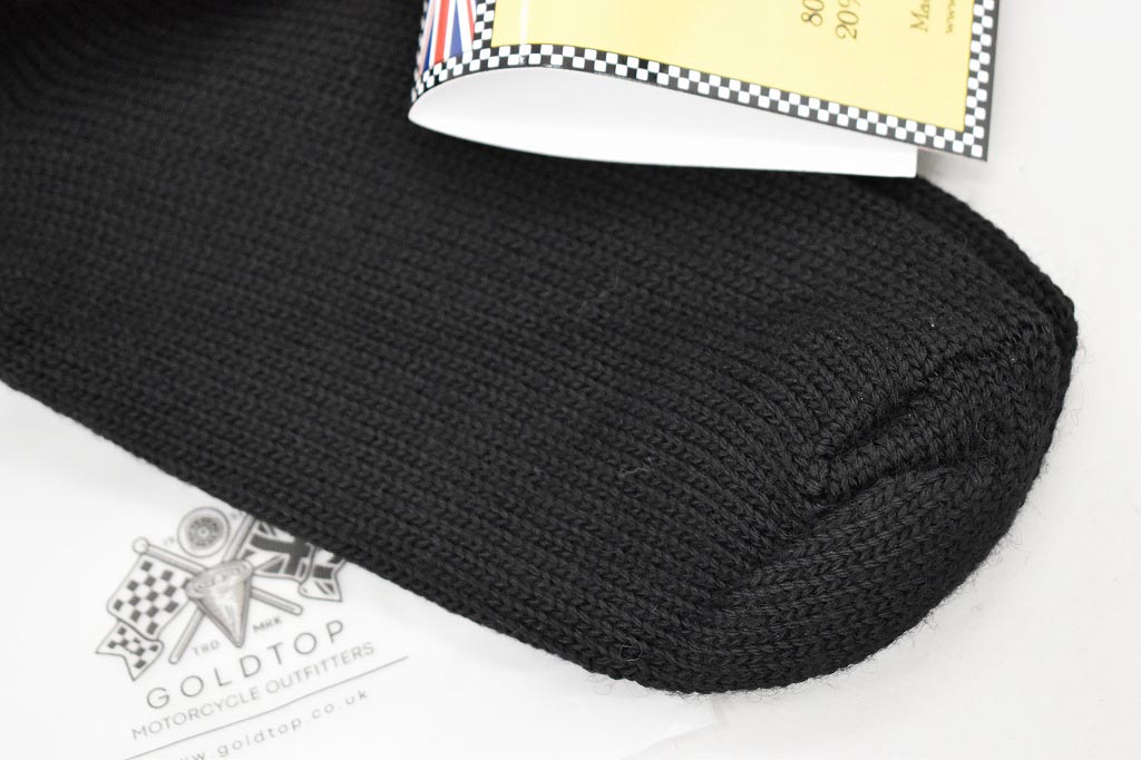 英国 「GOLDTOP」「80% Wool Seaboot Socks」 ウール80% シーブーツソックス COLOR：BLACK