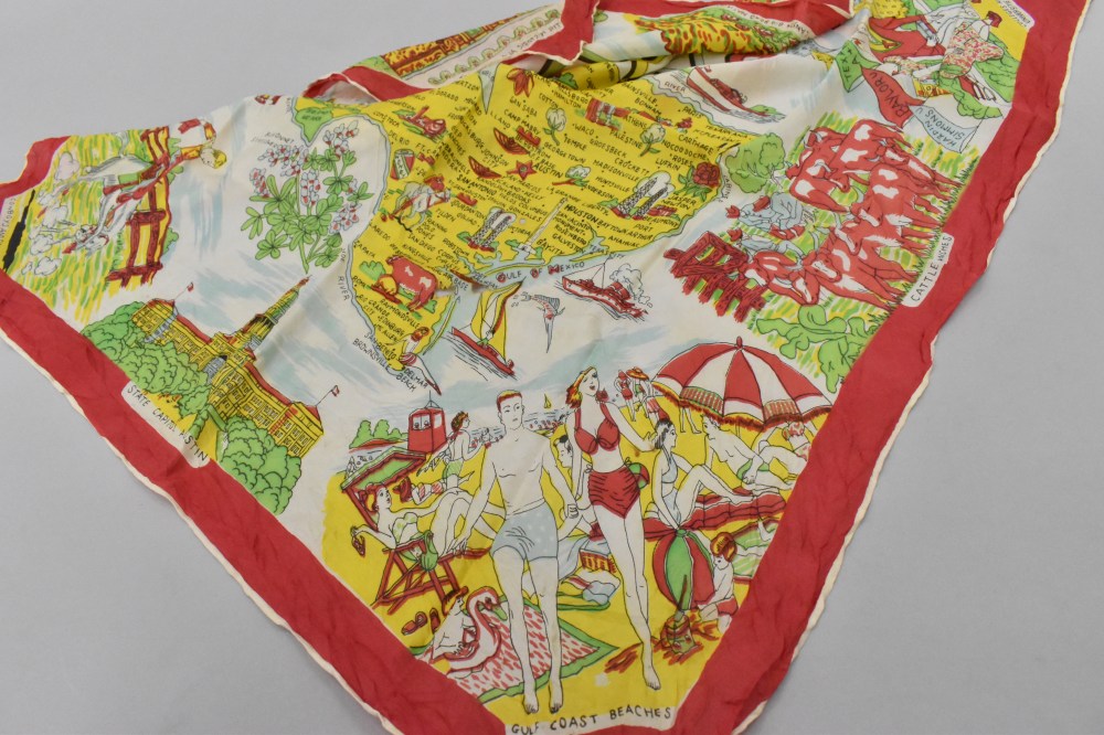 108781 ヴィンテージ 中判 スーベニア スカーフ  Souvenir scarf