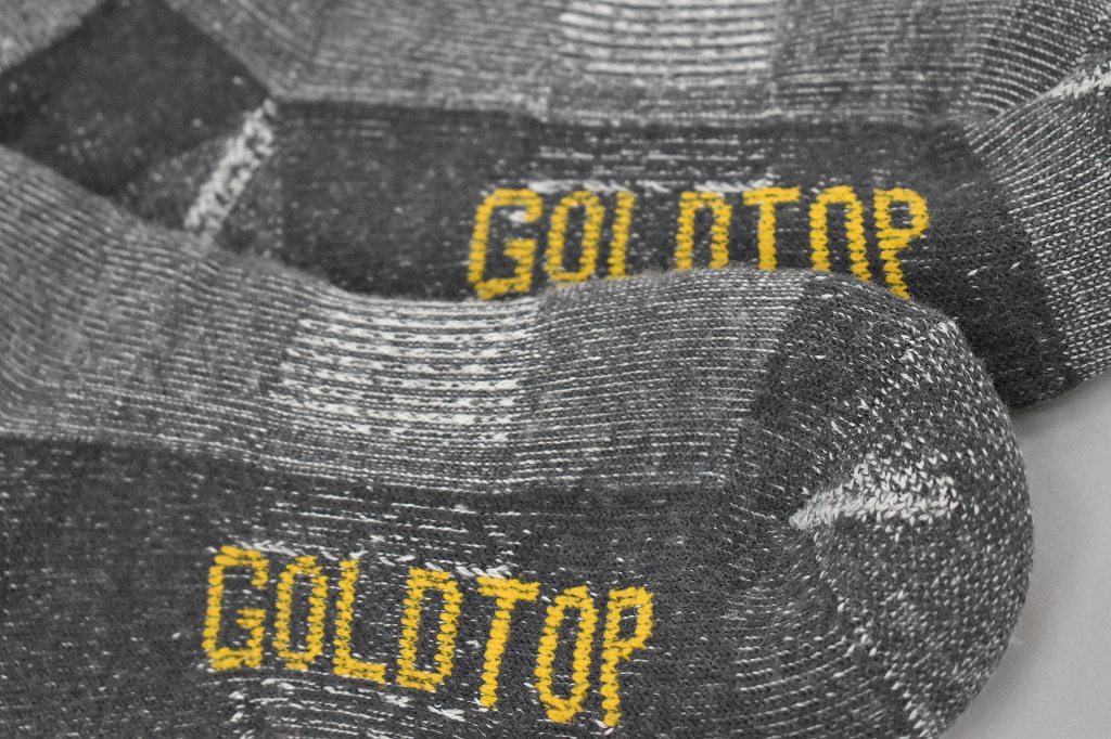 英国 「GOLDTOP」「75% Merino Wool Motorcycle Socks 」 メリノウール75%モーターサイクルソックス COLOR：GRAY