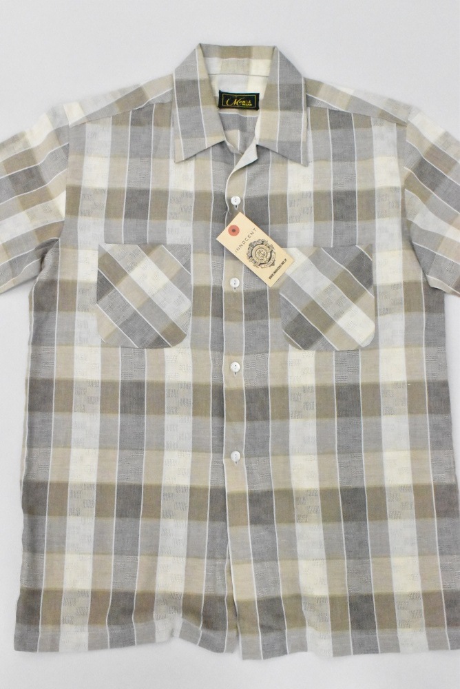 109285 「Men's Wear」  ヴィンテージ 半袖 チェックシャツ