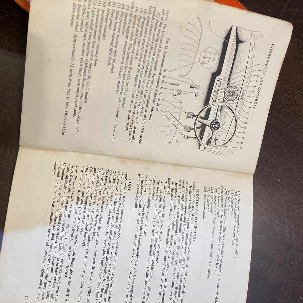 B4629「AUSTIN SEVEN 850 P.OLYSLAGER MOTOR MANUALS 11」ミニ オースチン モーターマニュアル 整備書