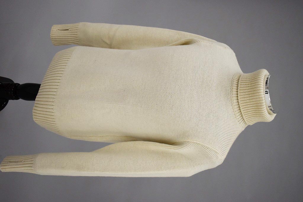 FW 英国「GOLDTOP」「100%Merino Wool Fitted Submariner Sweater」フィット サブマリーナー セーター COLOR：WHITE　　送料無料