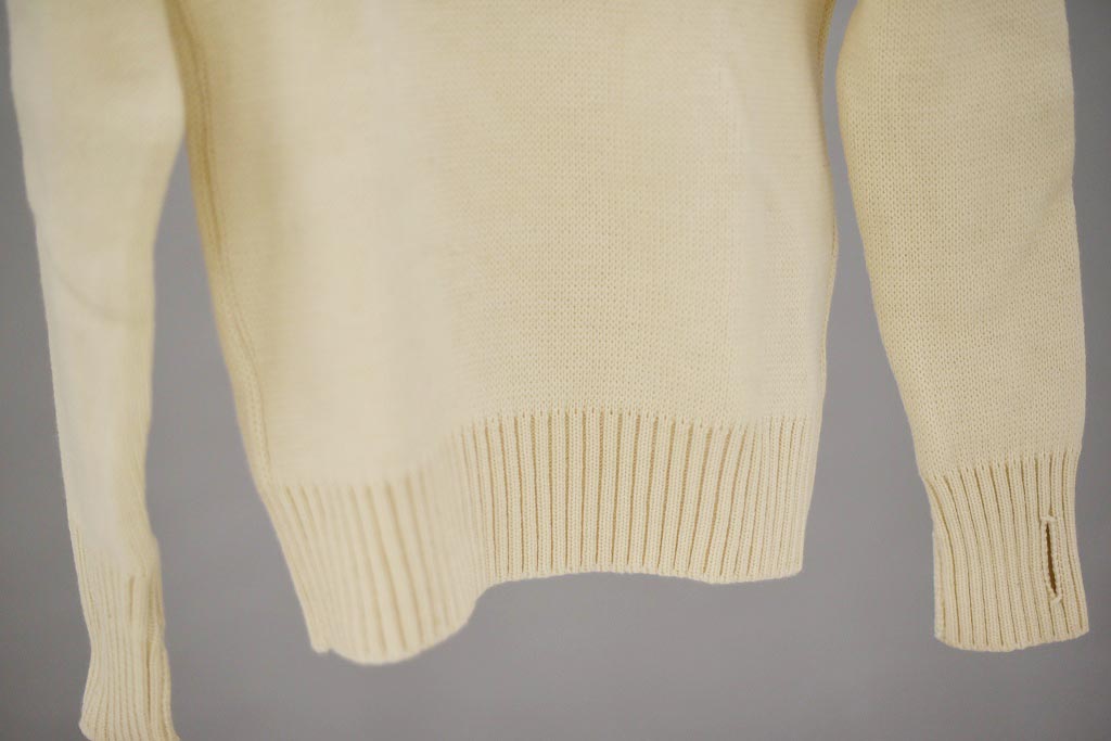 FW 英国「GOLDTOP」「100%Merino Wool Fitted Submariner Sweater」フィット サブマリーナー セーター COLOR：WHITE　　送料無料