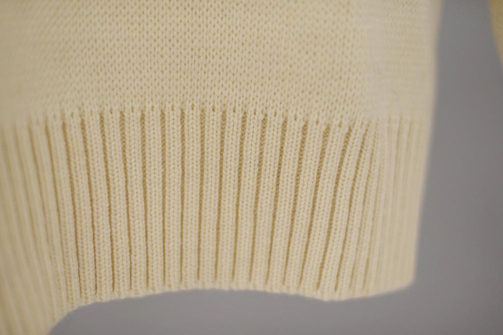 FW 英国「GOLDTOP」「100%Merino Wool Fitted Submariner Sweater」フィット サブマリーナー セーター COLOR：WHITE　　送料無料