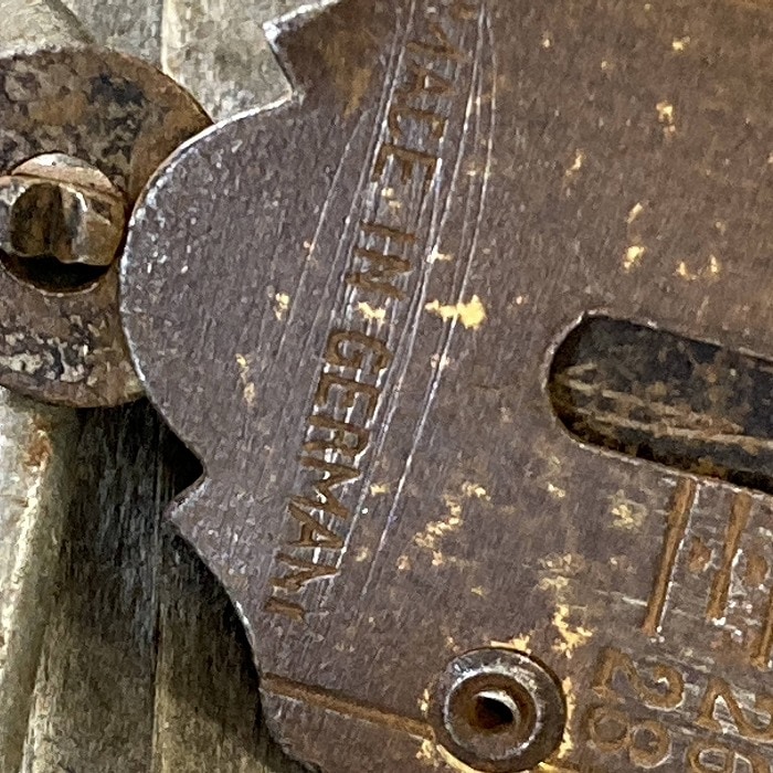 106378 ヴィンテージ　「POCKET BALANCE」　バネ秤　計量器　吊り下げ式秤　スケール　真鍮製　ブラス　ドイツ MADE IN GEAMANY