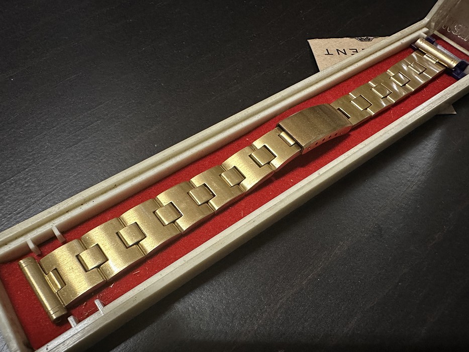 108183 Maruman 腕時計ベルト 12mm 金メッキ  金色 蛇腹  DEAD STOCK