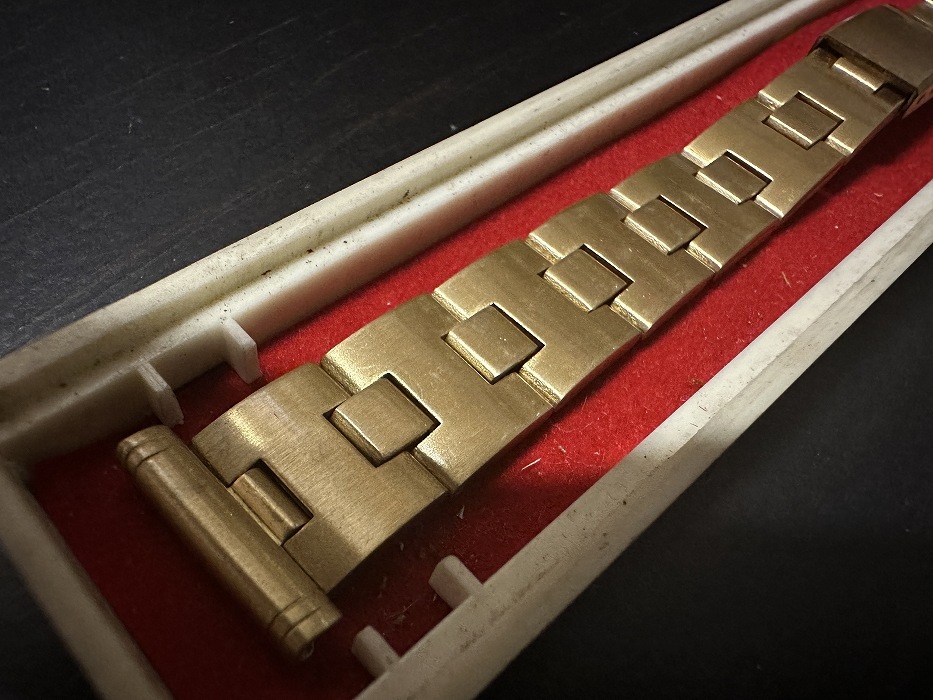 108183 Maruman 腕時計ベルト 12mm 金メッキ  金色 蛇腹  DEAD STOCK