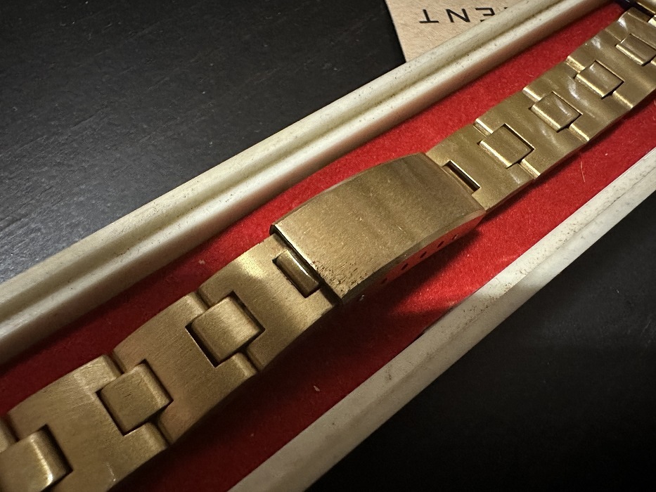 108183 Maruman 腕時計ベルト 12mm 金メッキ  金色 蛇腹  DEAD STOCK