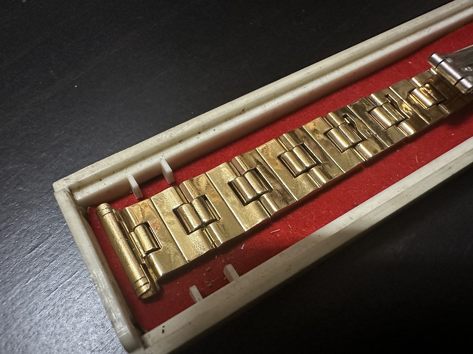 108183 Maruman 腕時計ベルト 12mm 金メッキ  金色 蛇腹  DEAD STOCK