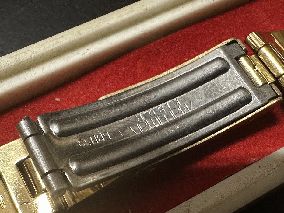 108183 Maruman 腕時計ベルト 12mm 金メッキ  金色 蛇腹  DEAD STOCK