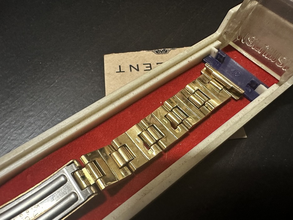 108183 Maruman 腕時計ベルト 12mm 金メッキ  金色 蛇腹  DEAD STOCK