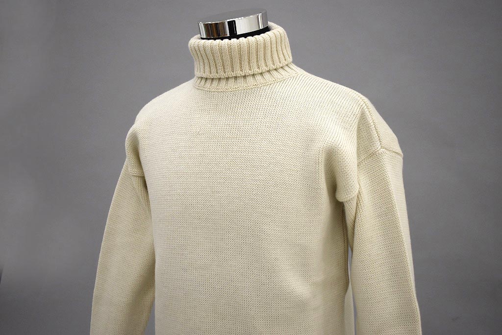CW 英国 「GOLDTOP」「100% Merino Wool Classic Submariner Sweater」クラシック サブマリーナー COLOR：WHITE　　送料無料