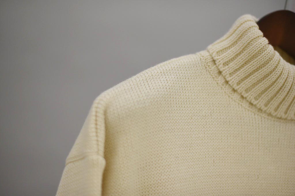 CW 英国 「GOLDTOP」「100% Merino Wool Classic Submariner Sweater」クラシック サブマリーナー COLOR：WHITE　　送料無料