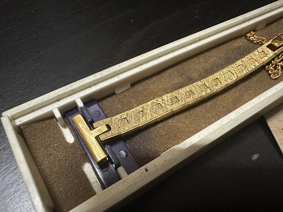 108184 Maruman 腕時計ベルト 12mm 金メッキ 金色 蛇腹 DEAD STOCK