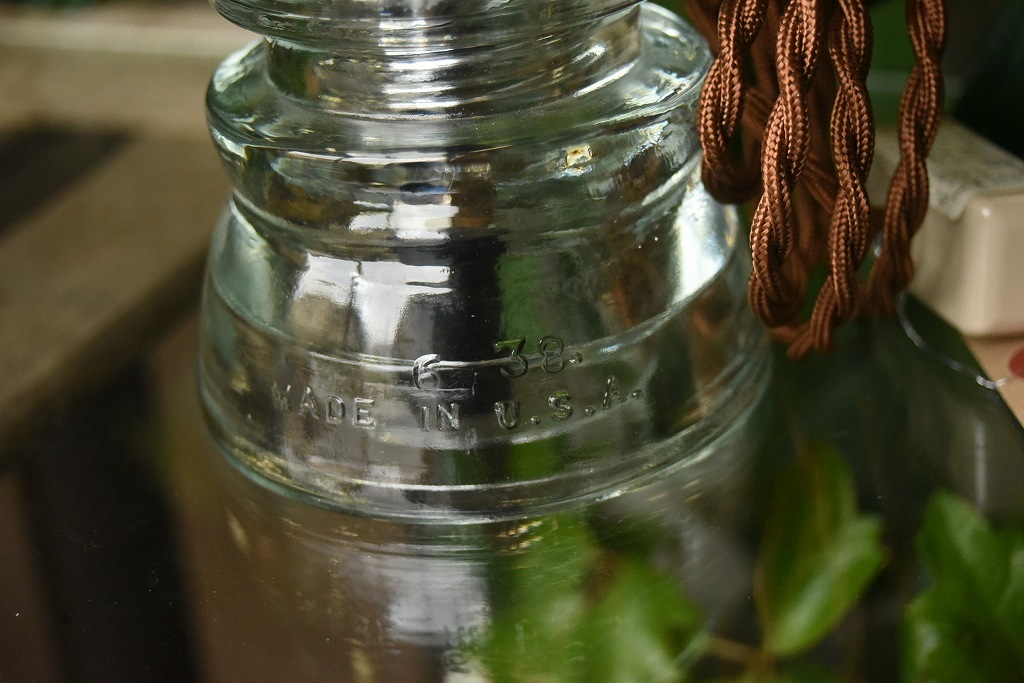 104820 インダストリアル ガラスインシュレーター ランプ 照明 USA 碍子 i005CB