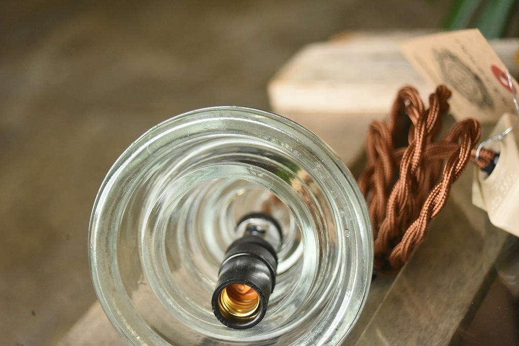 104820 インダストリアル ガラスインシュレーター ランプ 照明 USA 碍子 i005CB