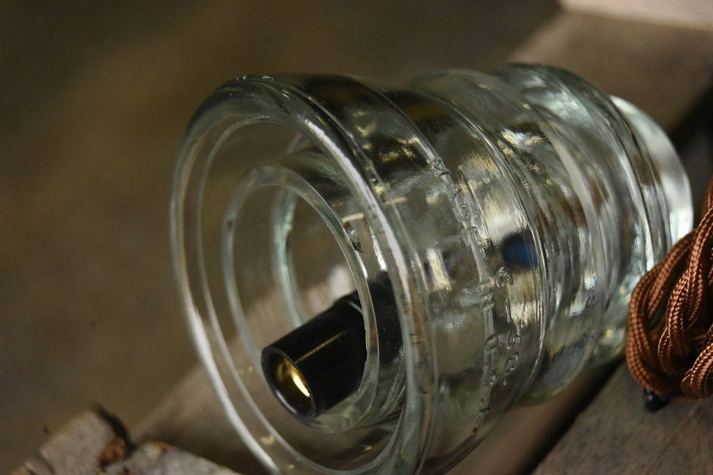 104820 インダストリアル ガラスインシュレーター ランプ 照明 USA 碍子 i005CB