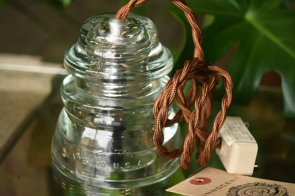 104820 インダストリアル ガラスインシュレーター ランプ 照明 USA 碍子 i005CB