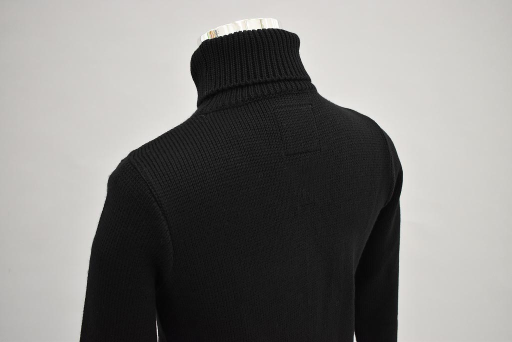 FB 英国「GOLDTOP」「100%Merino Wool Fitted Submariner Sweater」フィット サブマリーナー セーター COLOR：BLACK　　送料無料